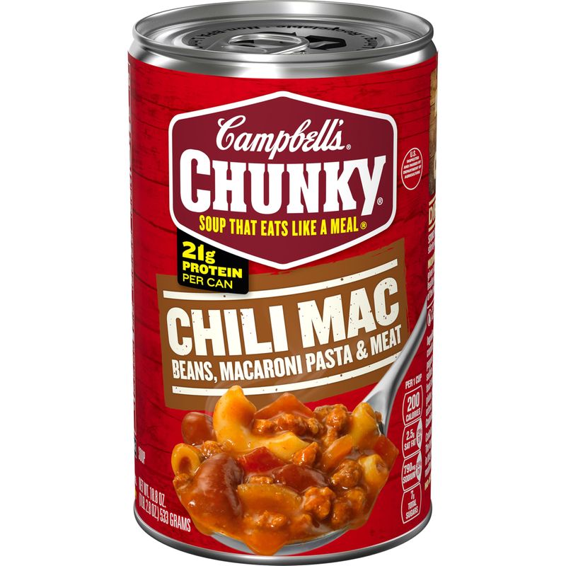 Campbell&#39;s Chunky Soup, Chili Mac, 18.8 Oz Can