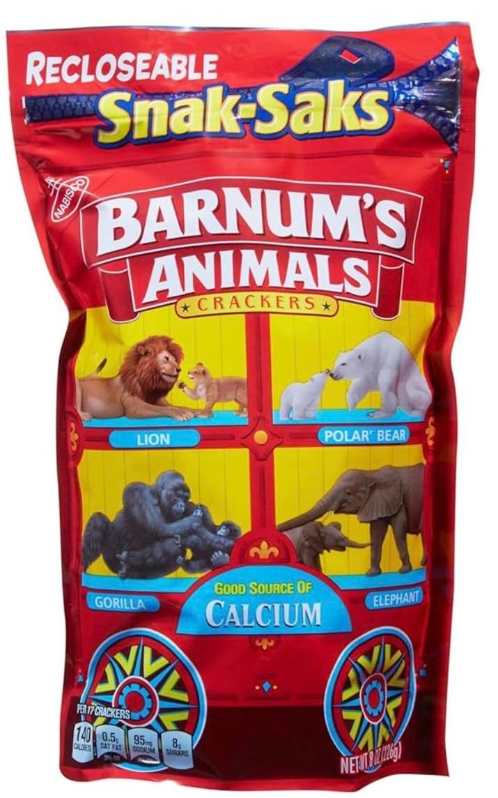 Barnums Animal Crackers Snack, 8 oz Bag wJS REDHOK DEALZ Sticker