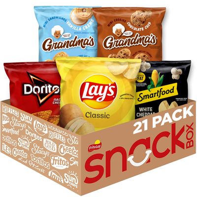 Frito-Lay Chips &amp; Cookies, Smartfood, and Grandma&#39;s Variety Pack (Pack of 21)