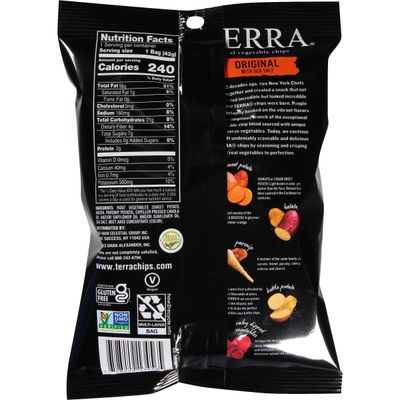 Terra Original Sea Salt Real Vegetable Chips 1.5 oz (Pack of 24)