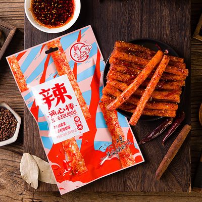 TXDYNLLK Latiao Spicy Strips 3 Packs Latiao Spicy Gluten Classic Chinese Special Snack Food, Vegan, , , 68g/2.39 Ounces per Pack (Pack of 3)