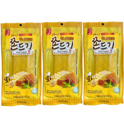 Jjondigi Korean Old School Snack Jjondgi 3 Packs  (Honey Butter Flavor)