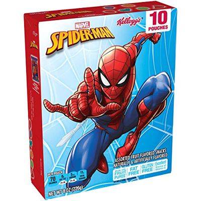 Spiderman, Assorted Fruit Flavored Snacks, Gluten Free, Fat Free, 8 Ounce, 10 Count
