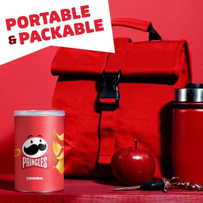 Pringles Potato Crisps Chips, Lunch Snacks, On-the-Go Snacks, Grab N' Go, Original, 2.3oz Can (1 Can)