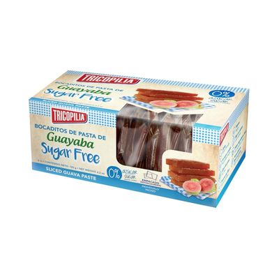 Tricopilia Sliced Guava Paste - Sugar Free - Healthy Snack No Added Sugar - Guava Flavored Treat From Costa Rica - 120 Grams - Guava Crackers Spread