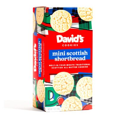 Davids Cookies Pure Butter Shortbread Cookies - Traditional Mini Scottish Butter Shortbread Cookie Box - Fresh &amp; Yummy Shortbreads For Tea &amp; Coffee Time - Original Recipe Made In Scotland - 1 Pack