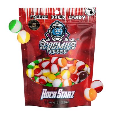 Cosmic Freeze Rock Starz Freeze Dried Candy, Crunchy Freeze Dry Candy for Mix-In Snacks Candy Freeze Dried, Gluten-Free, Made in USA, 2.4 Oz, 1-pack