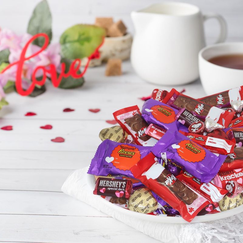 Valentine's Day Chocolate Candy Variety 5 Pound - Approx. 250 Pieces Bulk Chocolate Valentines Themed Candy For Celebration Parties, Gifts, Snacks &amp; Treats