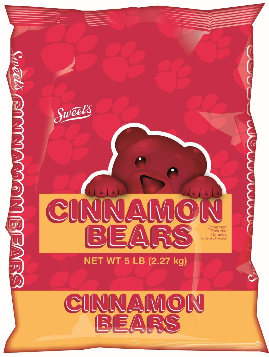Sweet Candy Company Red Cinnamon Gummy Bears - Hot and Spicy Cinnamon Gummy Candy in Bulk, Gluten Free Gummies for Kids and Adults, Kosher, Made in the USA - 5 lb Bag