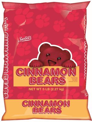 Sweet Candy Company Red Cinnamon Gummy Bears - Hot and Spicy Cinnamon Gummy Candy in Bulk, Gluten Free Gummies for Kids and Adults, Kosher, Made in the USA - 5 lb Bag