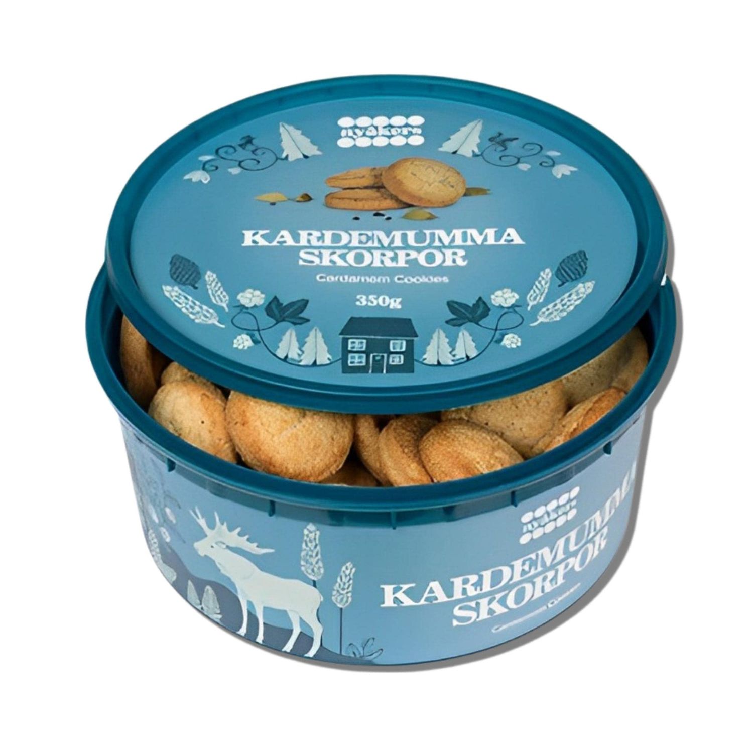 Nyakers Kardemumma Skorpor Swedish Cardamom Cookies - Small Crusts Shortbread Cookies with Cardamom Spice Traditionally Baked in Sweden - Gourmet Sugar Cookies for Christmas &amp; Any Occasion (12.34 Oz)