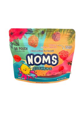 Hawaii Candy Factory | Noms Gushers - Da Pouch | Li Hing Lemon Peel Bursts | Local Hawaiian Favorite | Sweet, Sour, & Salty Gushers Candies (1.8 oz)