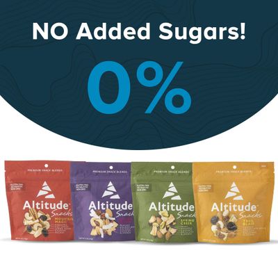 Healthy Snacks Variety Pack for Adults and Kids, No Added Sugars, Dried Fruit and Mixed Nuts, Trail Mix Vegan Snacks, Snack Pack of 4 x 5oz - Altitude Snacks