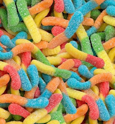 US Snacks Gummy Worms Candy (1 Pound, Neon)