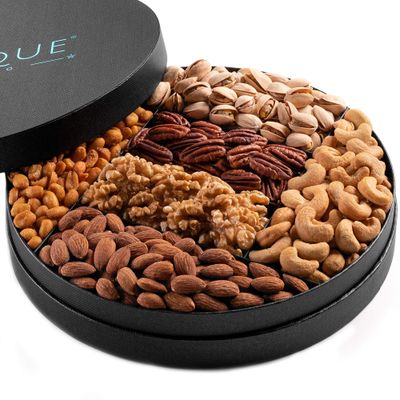 Cirque Gift Co. Gourmet Nut Gift Tray 10 Freshly Roasted Assorted Nuts for Mothers Day, Fathers Day, Holiday, Corporate Gifting, Thanksgiving Gift, Hostess Gift, Valentines Day, His Or Her Birthday