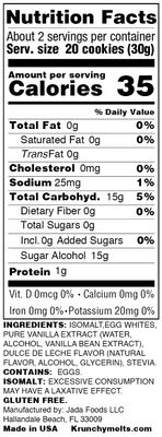 Krunchy Melts Original Sugar Free Meringue Cookies | Sugar Free Vanilla Flavor | Only 35 Calories Per Serving | Fat Free, Gluten Free, Dairy Free | Keto Friendly | Zero Net Carbs (2 Oz)