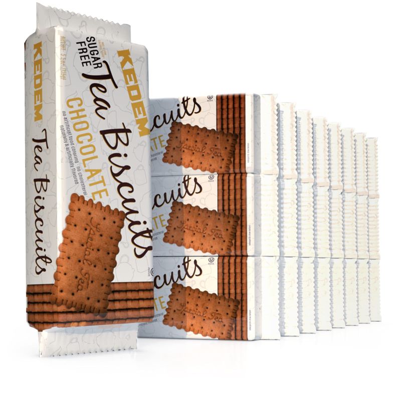 Kedem Tea Biscuits, Sugar Free Chocolate Tea Biscuits, 5.5 oz (Pack of 24)