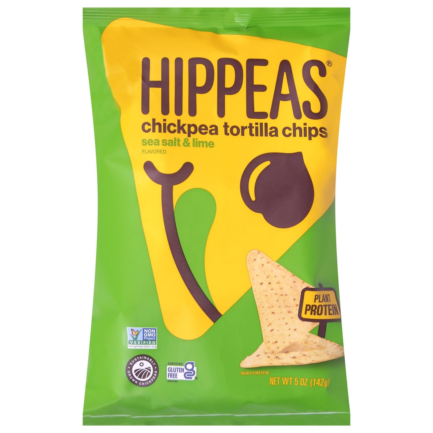 HIPPEAS Sea Salt &amp; Lime Chickpea Tortilla Chips, 5 OZ