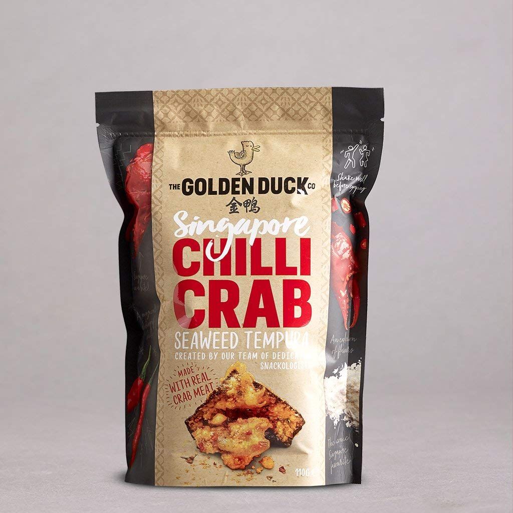 Golden Duck Salted Egg Fish Skin Crisps Potato Ridges Tempura (Chili Crab Seaweed Tempura 110g)