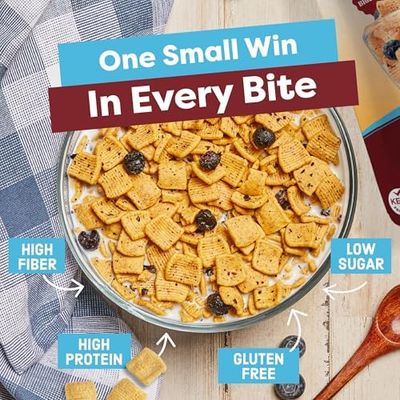 Catalina Crunch Pairings Blueberry Muffin &amp; Honey Nut Cereal, Vegan Snacks, Low Sugar 1g, Gluten &amp; Grain Free, Low Carb, High Protein 10g &amp; Fiber 7g, Keto Friendly Breakfast, 9 oz (Pack of 4)