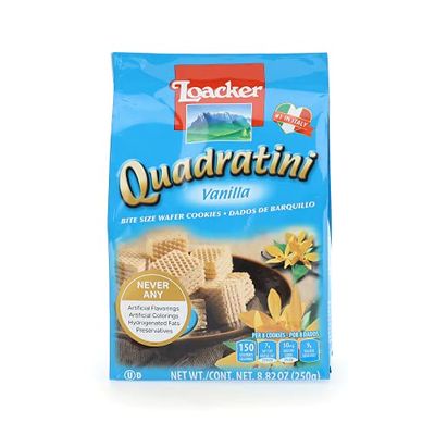 Loacker Quadratini Vanilla Wafer Cookies, 8.82 Ounce