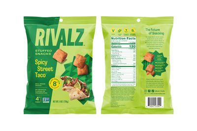 Rivalz Spicy Street Taco Stuffed Snacks - Delicious &amp; Nutritious Veggie Snack Bites - Vegan, Gluten Free, &amp; Non GMO - Zero Added Sugar and Plant Based Protein - Healthy Snacks for Adults and Kids