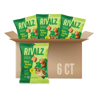 Rivalz Spicy Street Taco Stuffed Snacks - Delicious &amp; Nutritious Veggie Snack Bites - Vegan, Gluten Free, &amp; Non GMO - Zero Added Sugar and Plant Based Protein - Healthy Snacks for Adults and Kids