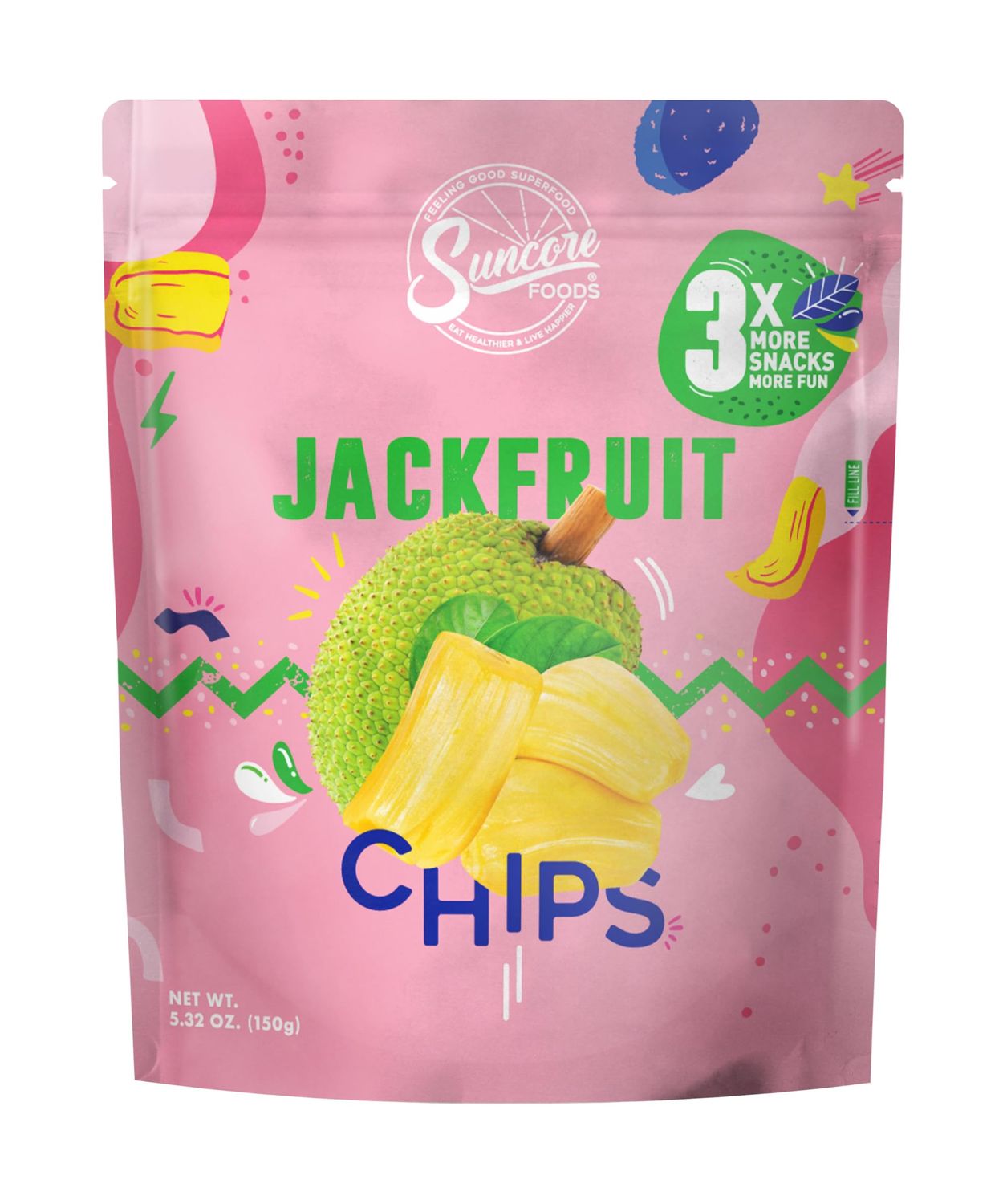 Suncore Foods Jackfruit Chips &amp; Snacks, Gluten-Free, Non-GMO, 5.32oz (1 Pack)