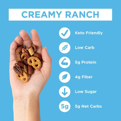 Catalina Crunch Mix Creamy Ranch Keto Snack Mix | Keto Friendly, Low Carb, Protein Snacks, 6Oz (Pack Of 3)