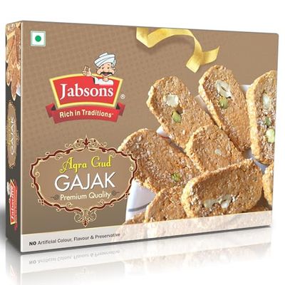 Jabsons - Agra Gud Gajak (400g) Peanut, Sesame Seed, Cashewnut, Pistachio in Jaggery
