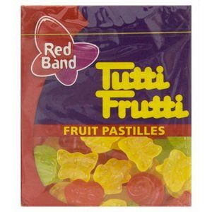Red Band, Fruit Pastilles, Tutti Fruitti, 15 g. Pack of 6 pieces