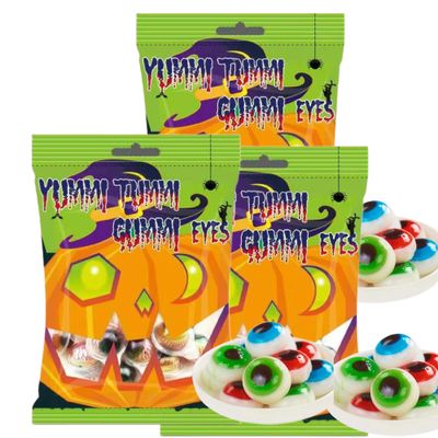 Fusion Select 3 Pack Halloween Eyeball Gummy Candy Spooky Gummies Candy Food Snacks - Creepy Party Bag Favors For Trick Or Treat - Scary Novelty Chewy Bites