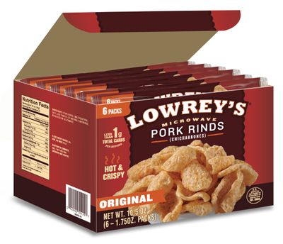 Lowrey&#39;s Bacon Curls Microwave Pork Rinds (Chicharrones), Original, 1.75 Ounce (Pack of 6)