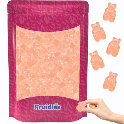 Fruidles Gummi Bears Candy, Fruit Flavors Gummies, Allergy Friendly, Non-GMO, No Artificial Sweeteners Gummy (Half-Pound)