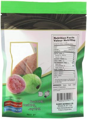 Guava Dried Fruit Snacks by Klein's Naturals, 7 Oz  Healthy Snacks for Adults  Naturally Dried Guava Snack Pack  Food Gift for Delivery Prime 3 Pack