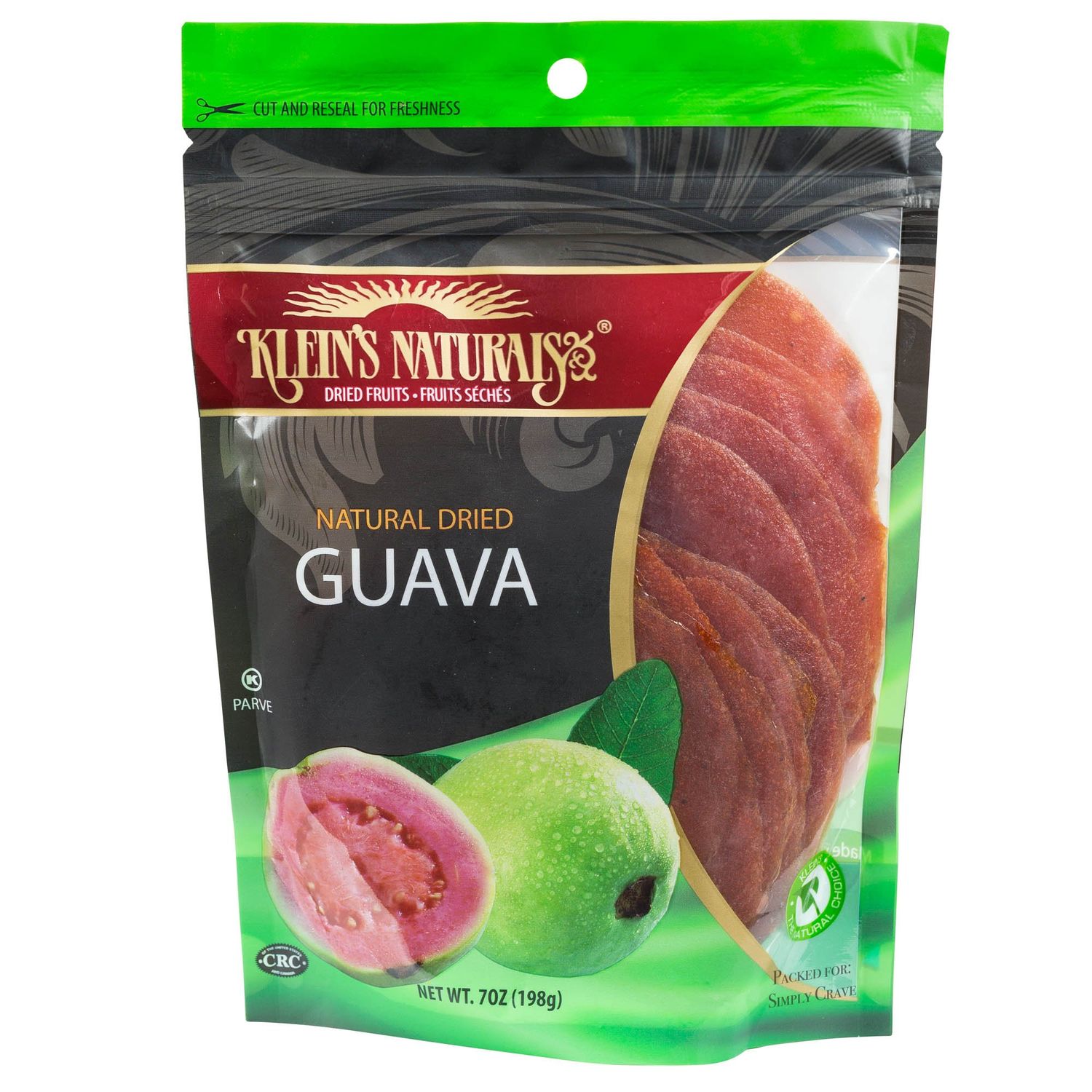 Guava Dried Fruit Snacks by Klein&#39;s Naturals, 7 Oz  Healthy Snacks for Adults  Naturally Dried Guava Snack Pack  Food Gift for Delivery Prime 3 Pack