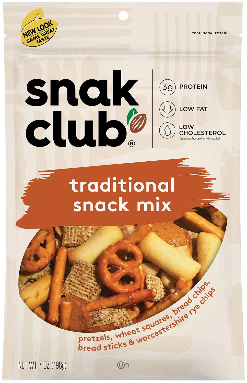 Snak Club Traditional Snack Mix, 7 Ounce (Pack of 6)
