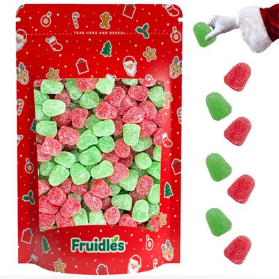 Christmas Red and Green Spice Gummy Drops, Gluten-Free, Fun &amp; Festive Holiday Gummies Snacking (2 Pounds)