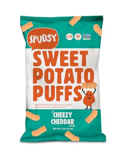 Spudsy Cheesy Cheddar Sweet Potato Puffs, 4 Oz