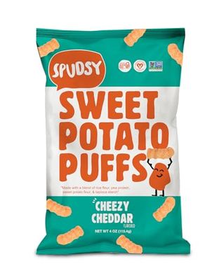 Spudsy Cheesy Cheddar Sweet Potato Puffs, 4 Oz
