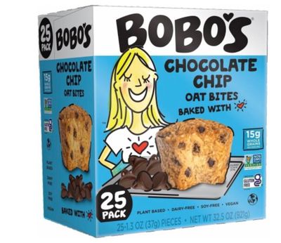 Bobo&#39;s Chocolate Chip Oat Bites, 25 Pack, 1.3 oz Pieces