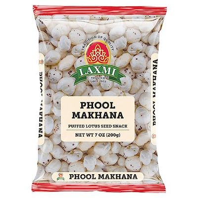 Laxmi Ful (Phool) Makhana - Puffed Lotus Seeds - 200 Grams