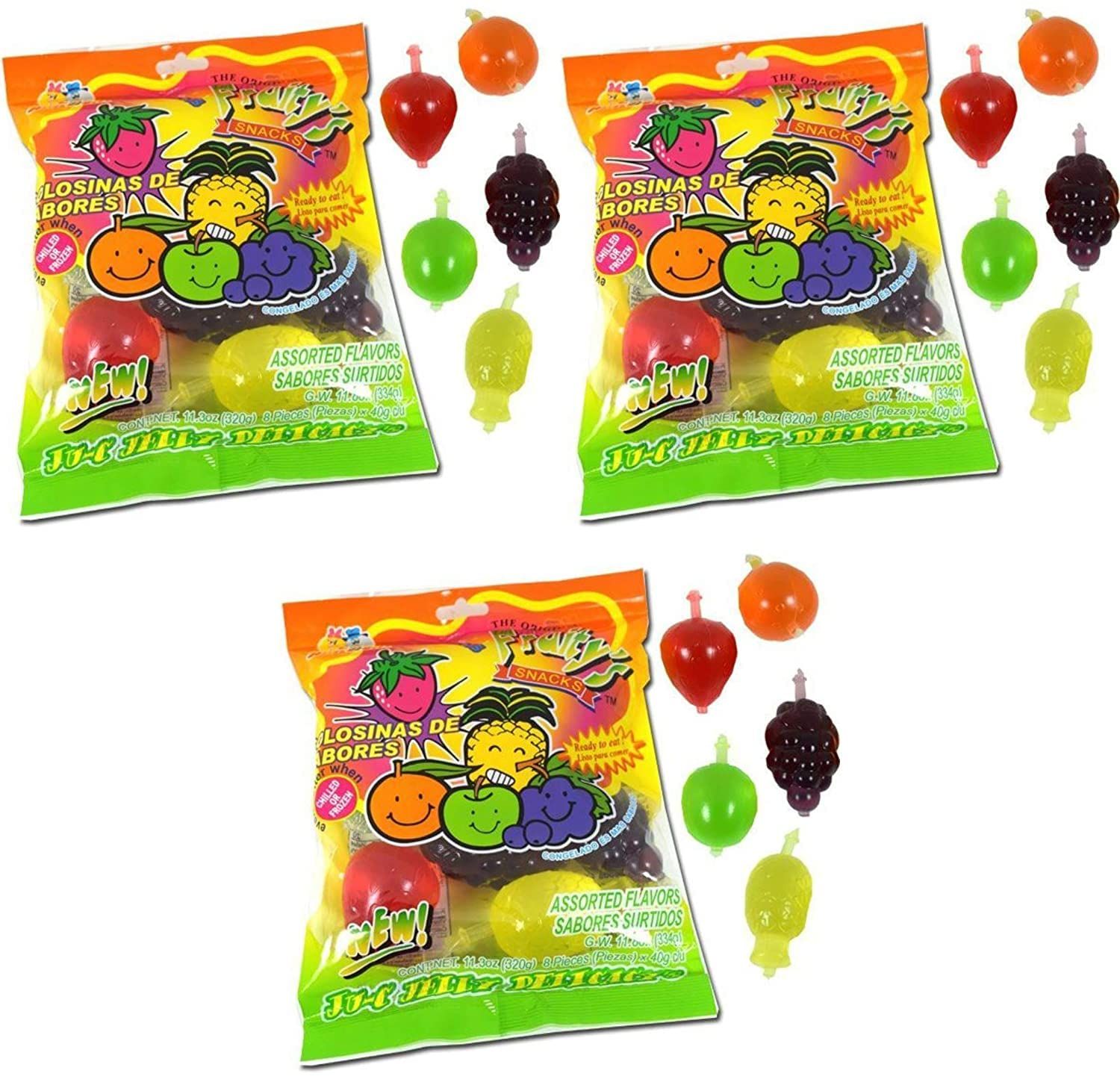Din Don Fruity&#39;s JU-C Jelly Fruit Snacks Pack of 3