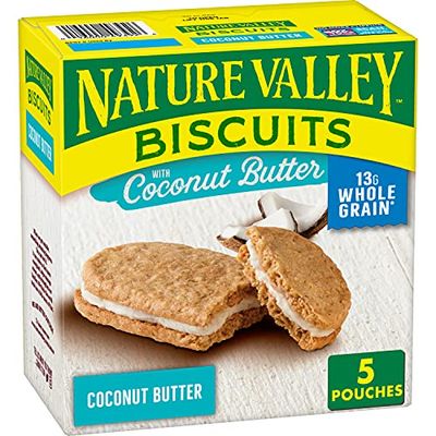 Nature Valley Biscuit Sandwiches, Coconut Butter, Snacks, 5 ct, 6.75 OZ