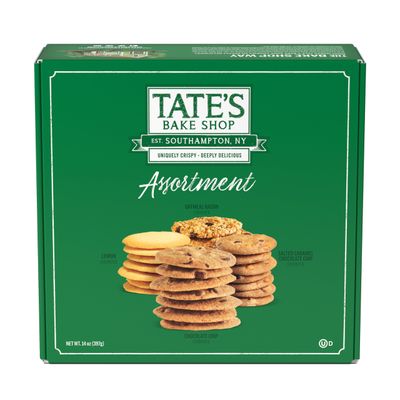 Tate&#39;s Bake Shop Cookies Gift Box, Chocolate Chip, Oatmeal Raisin, Salted Caramel and Lemon Cookies, 14 oz
