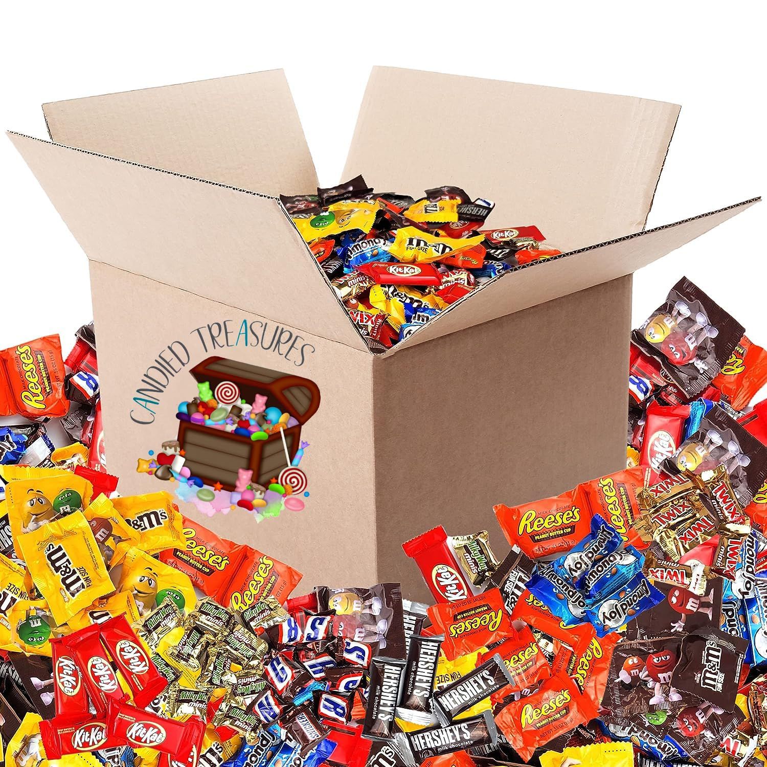 Bulk Candy 5 lb Chocolate Variety Pack - Halloween Candy Bulk Snacks with Reese&#39;s, Snickers, Kit Kat - Individually Wrapped Candy Bars for Kids, Adults, Office, Pinata - Assorted Candy