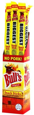 Bull&#39;s Original 0.9oz Snack Sticks - 24 Count Box (Made with beef and chicken - no pork)