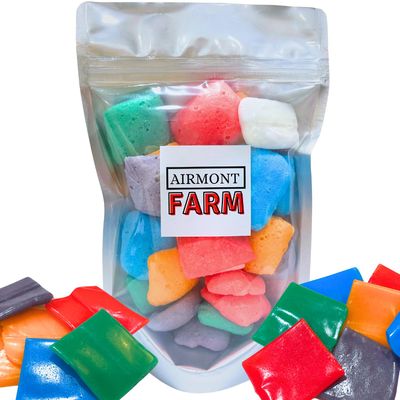 Freeze Dried Airheads 4oz Air Taffy Candy - Cut to Bite Size Pieces - Assorted Flavors, Deliciously Crunchy, Intense Flavor, Lightweight Snack - Resealable Bag - Ships in Box