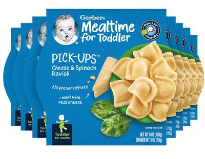 Gerber Pick-ups Cheese &amp; Spinach Ravioli, 6 Ounce (Pack of 8)