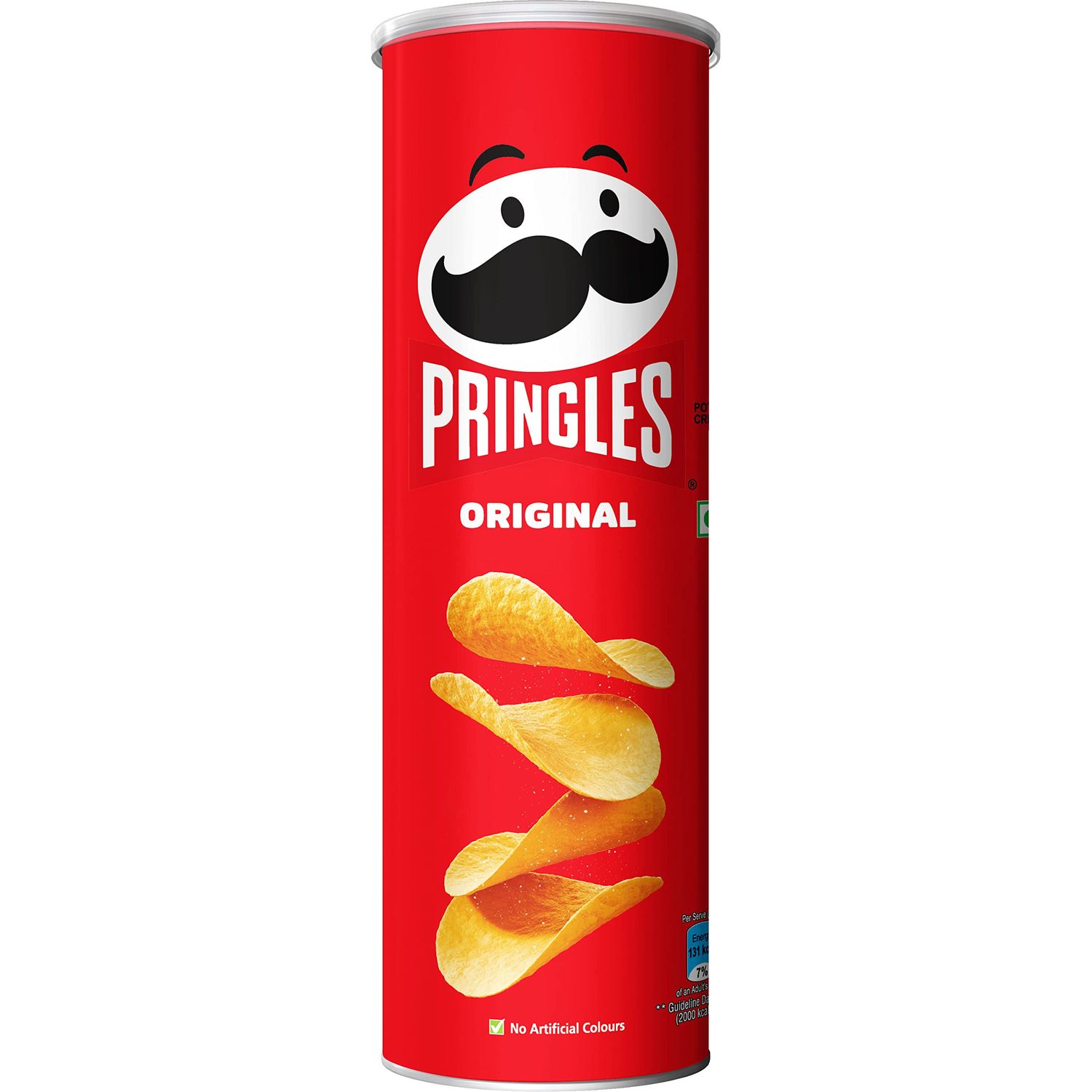 Pringles Original | Potato Chips | Classic Salted Potato Chips | Crispy Snack | Crunchy Snack for Movies, Games &amp; More | On-the-Go Can | 134g